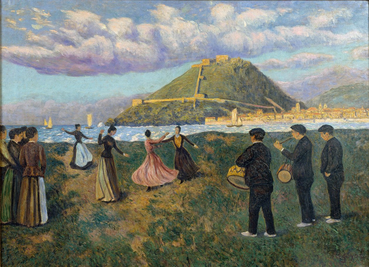 Fête basque (danse à El Antiguo, San Sebastián) - Darío de Regoyos