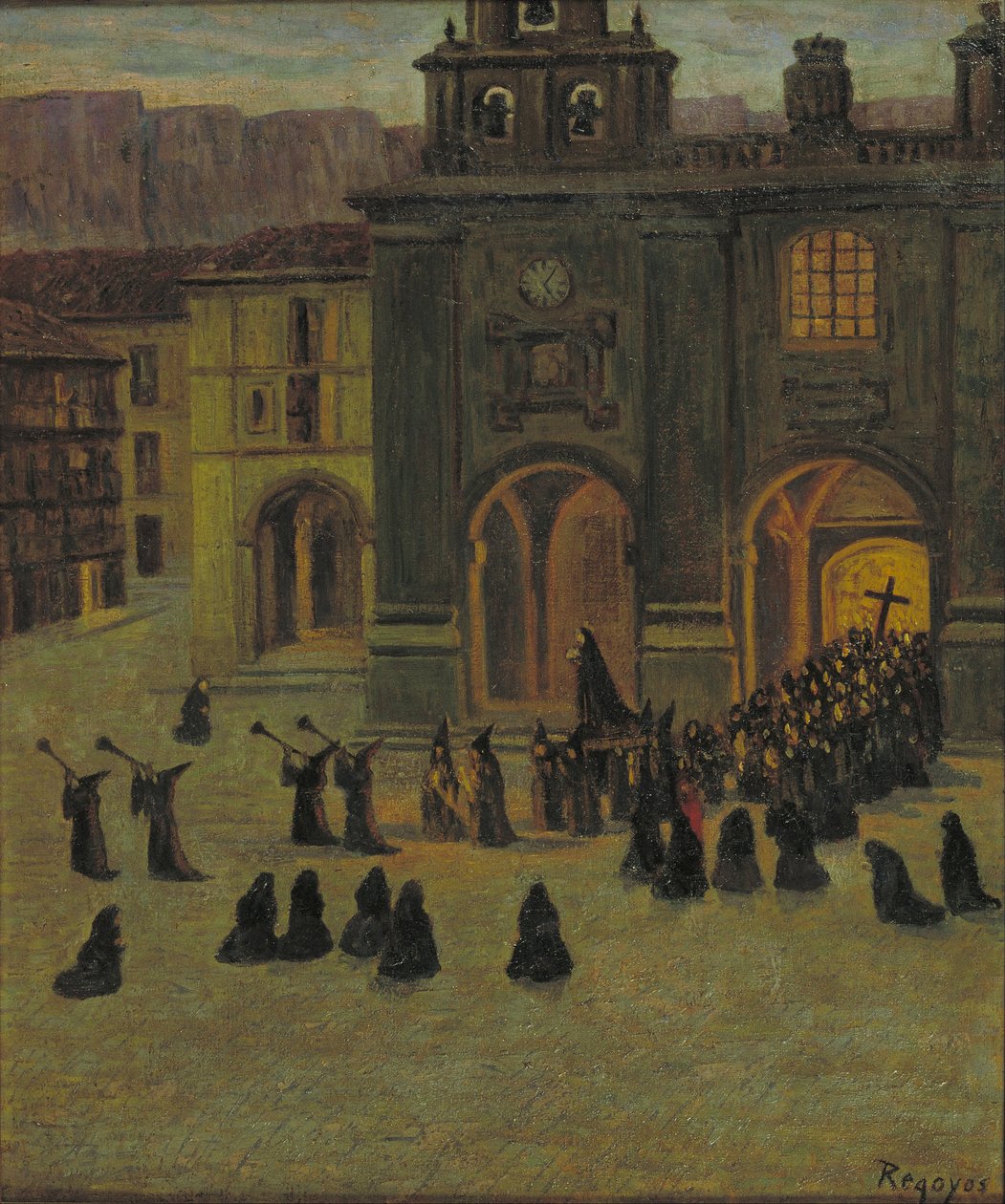 Matinée du vendredi saint à Orduña - Darío de Regoyos