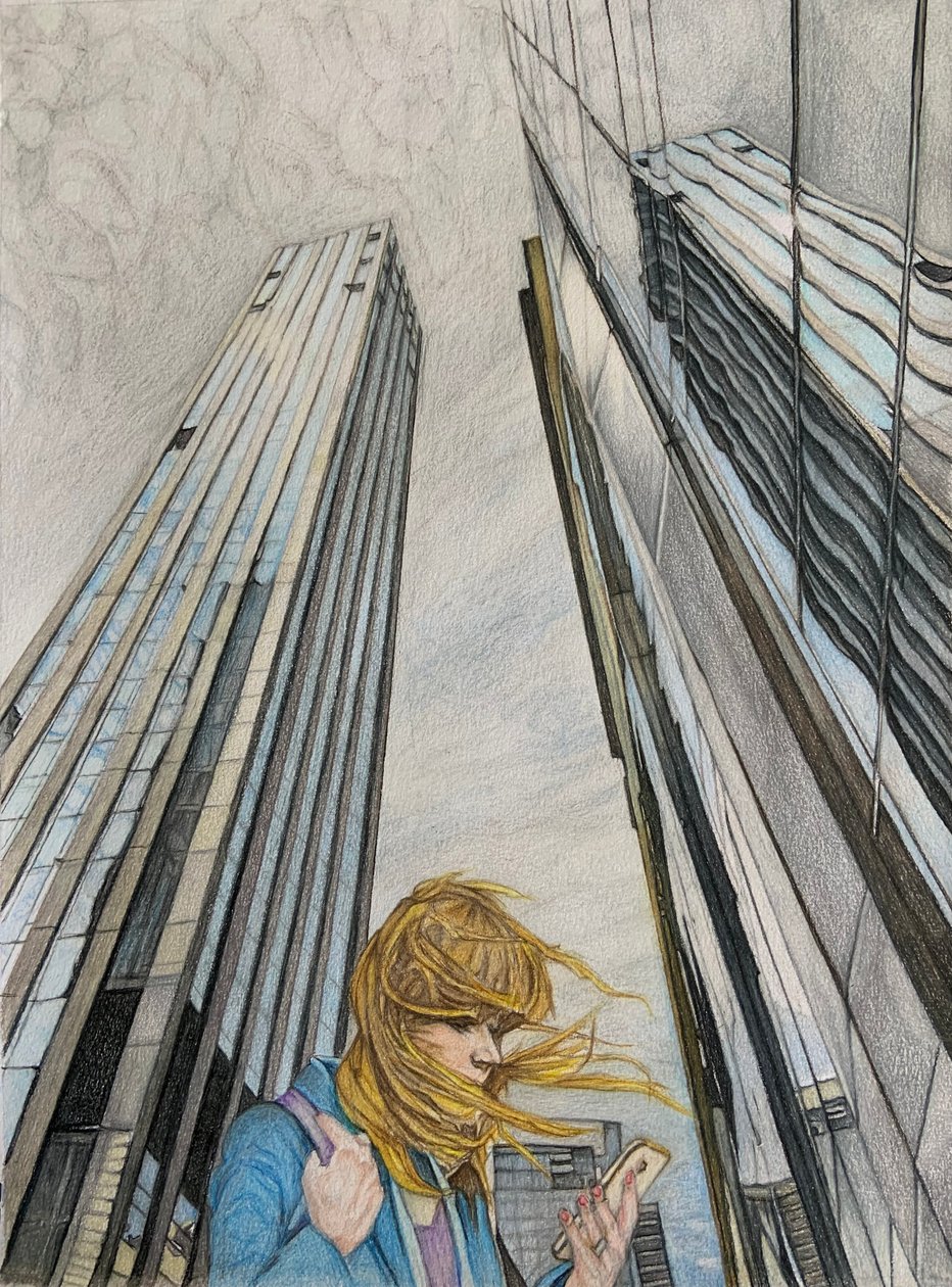 Oh Say Can You See  1, 2024 (crayon sur papier) - Darrell Windjack
