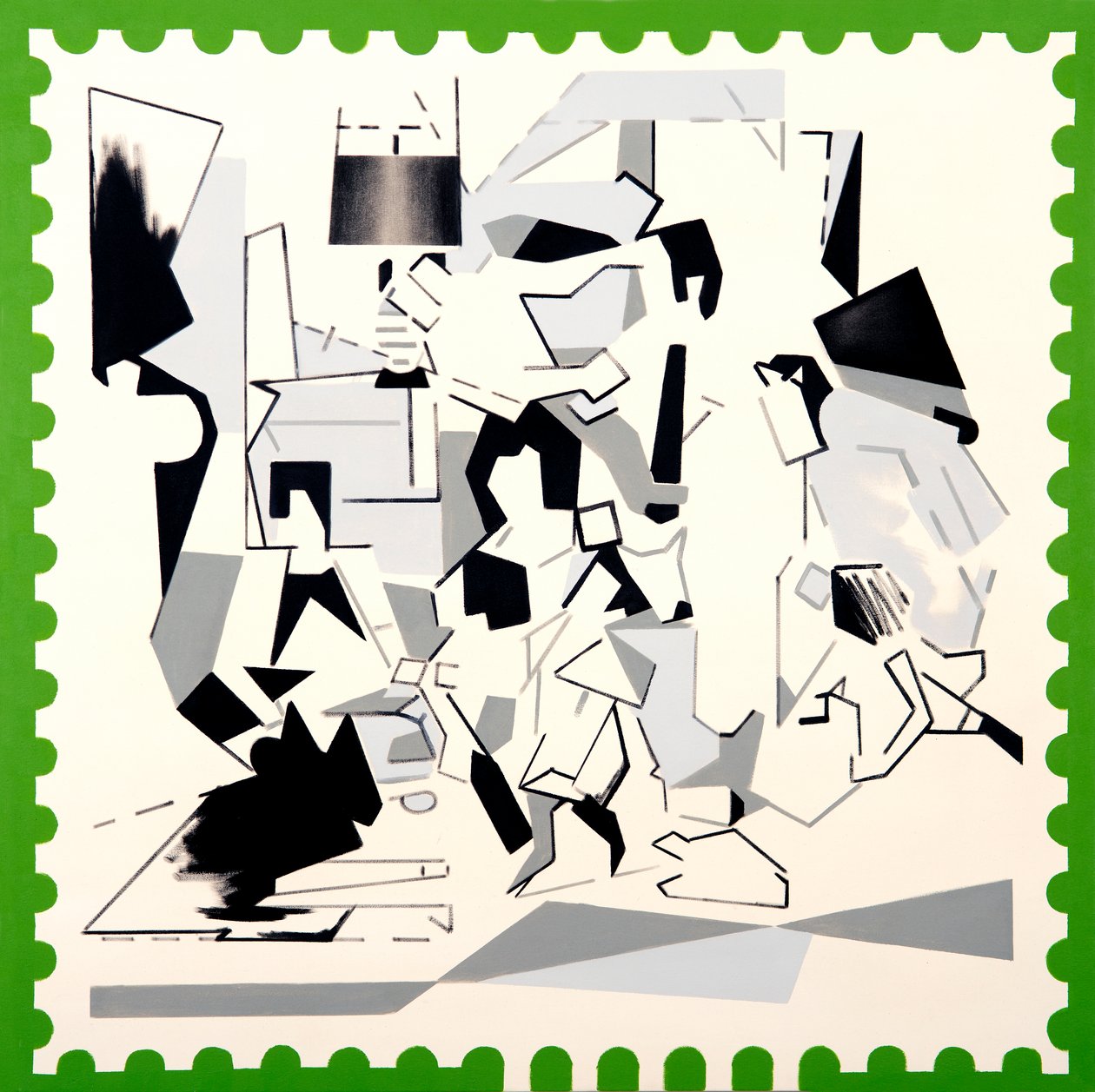 Noël chez les Kennedy IV, 2019 (acrylique sur toile) - Darren Coffield
