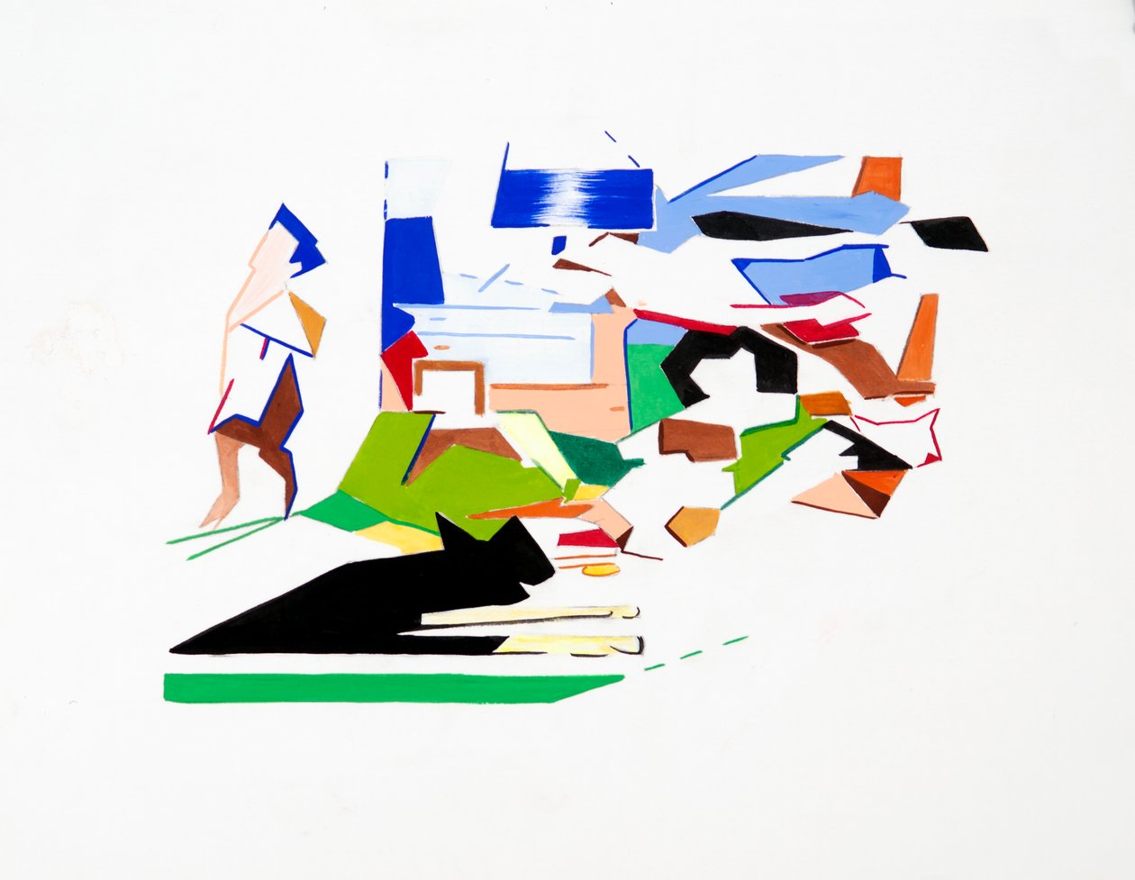Kennedys (Landscape), 2019 (gouche sur papier) - Darren Coffield
