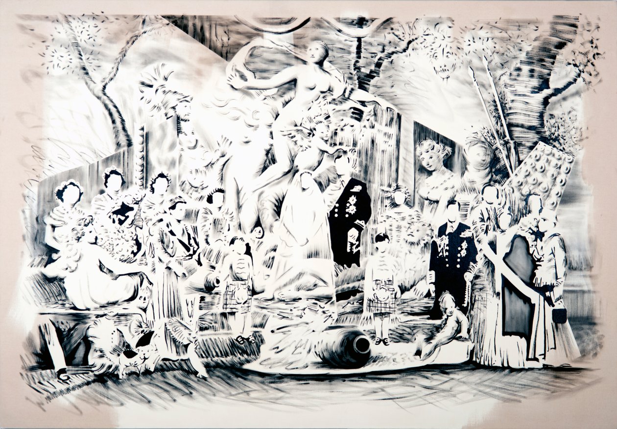 Vénus apportant des armes, 2018 (huile sur toile) - Darren Coffield