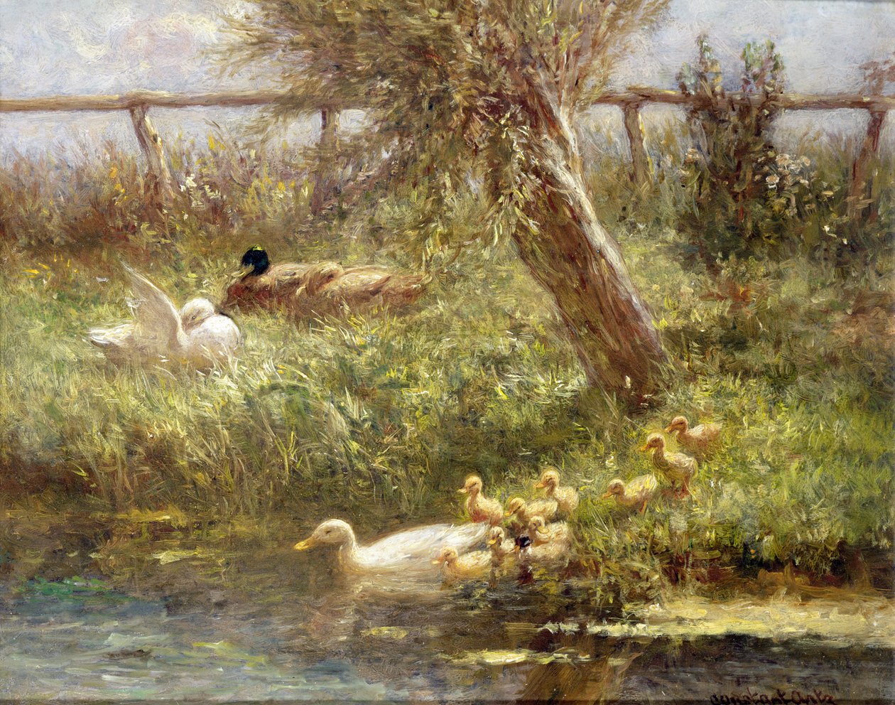 Canards et canetons - David Adolph Constant Artz