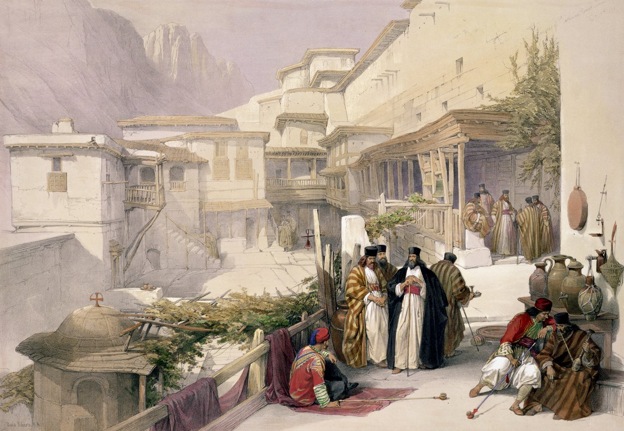 Couvent de Sainte-Catherine, Mont Sinaï, 17 février 1839, planche 120 du Volume III de 