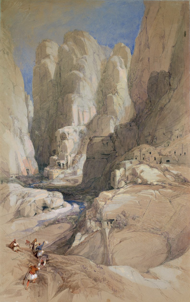 Entrée de Petra, Jordanie, 1839 - David Roberts