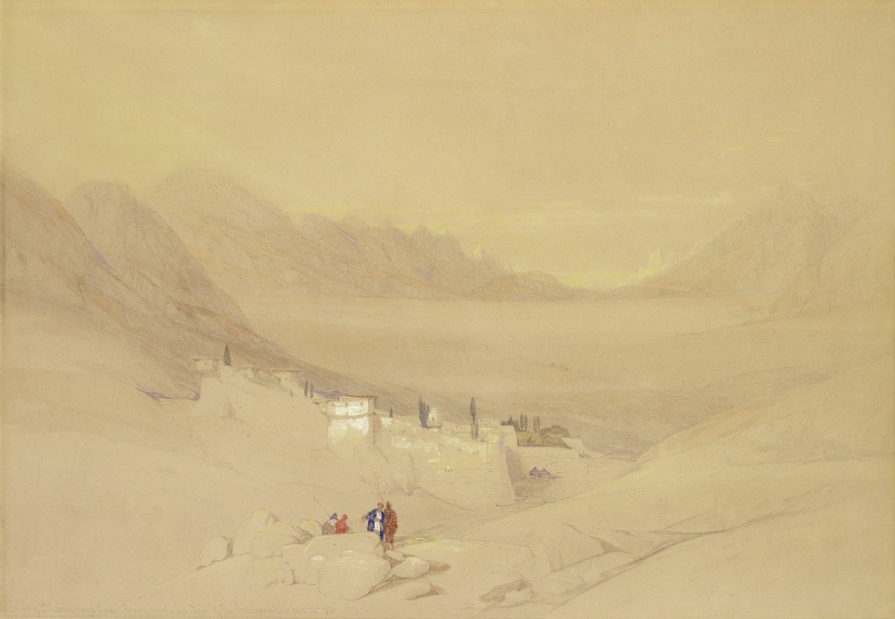 Le Couvent de Sainte-Catherine, Mont Sinaï, vers la Plaine du Campement, 1839 - David Roberts