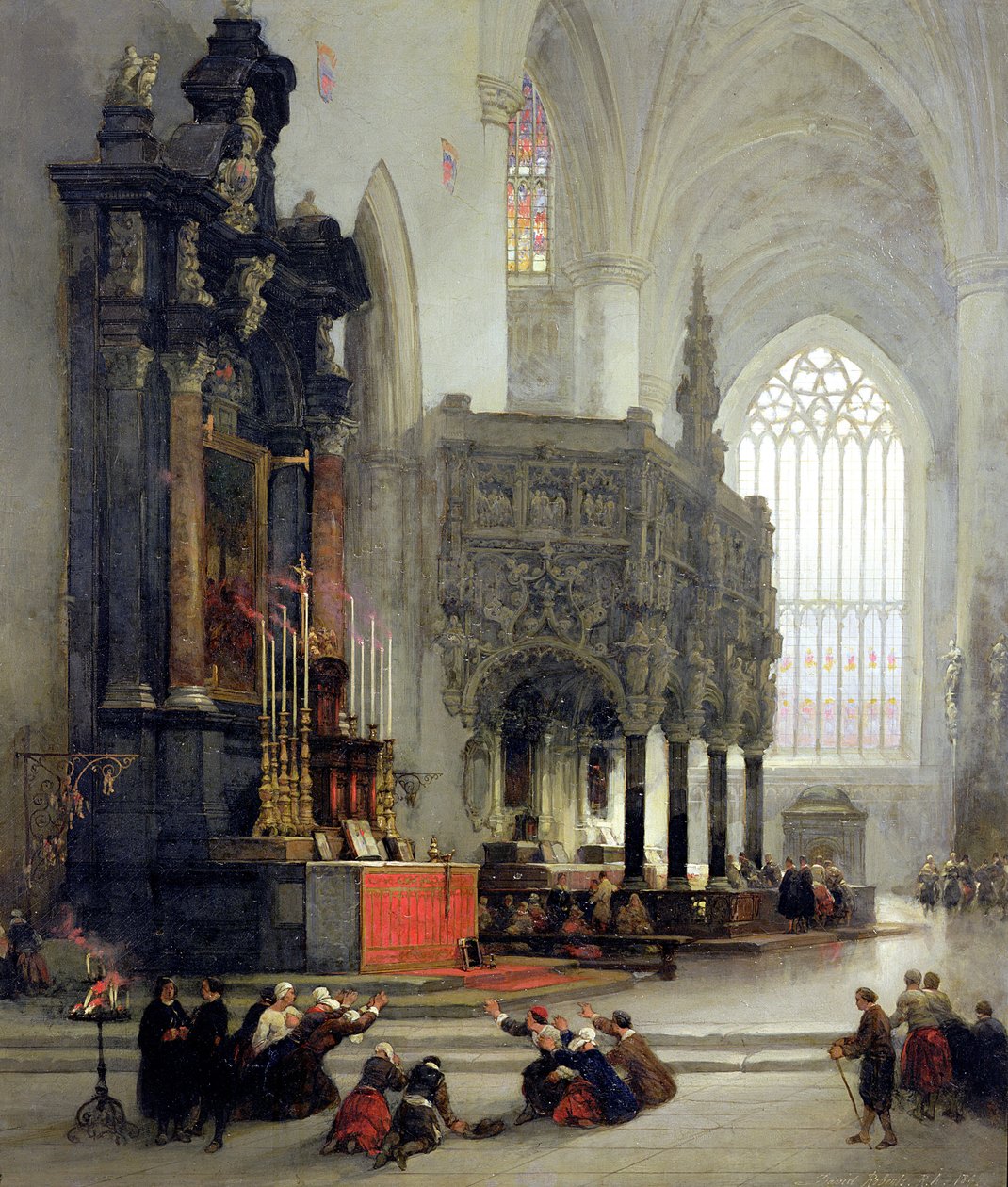 Le Sanctuaire de Saint Gomar à Lierre, Belgique - David Roberts
