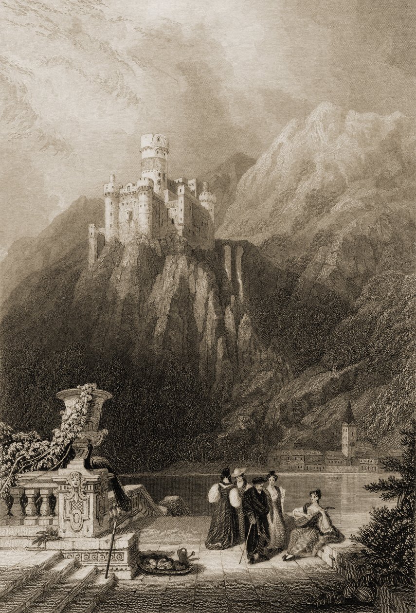 Château de Thurnburg, gravé par J.T. Willmore, illustration de 
