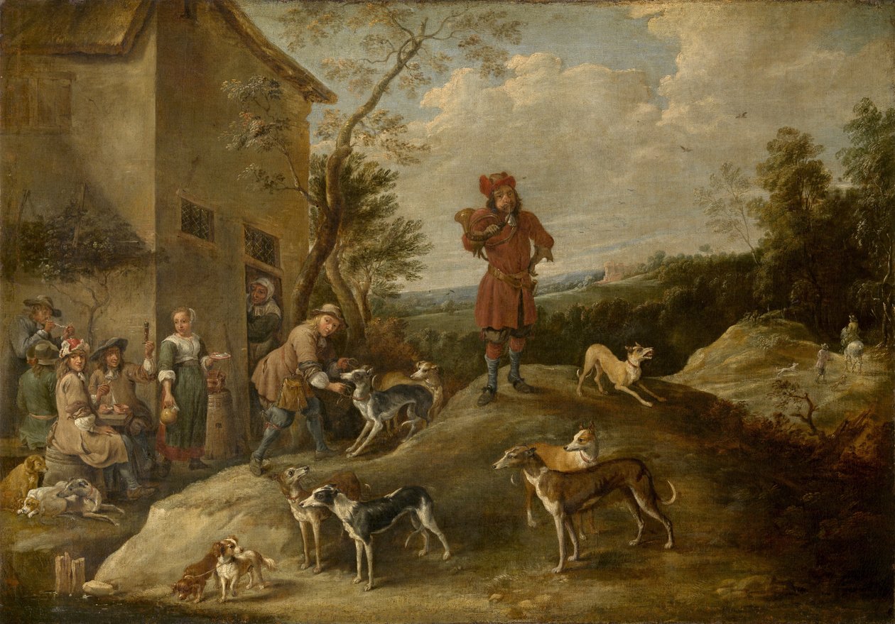 Chasseurs au repos - David Teniers the Younger
