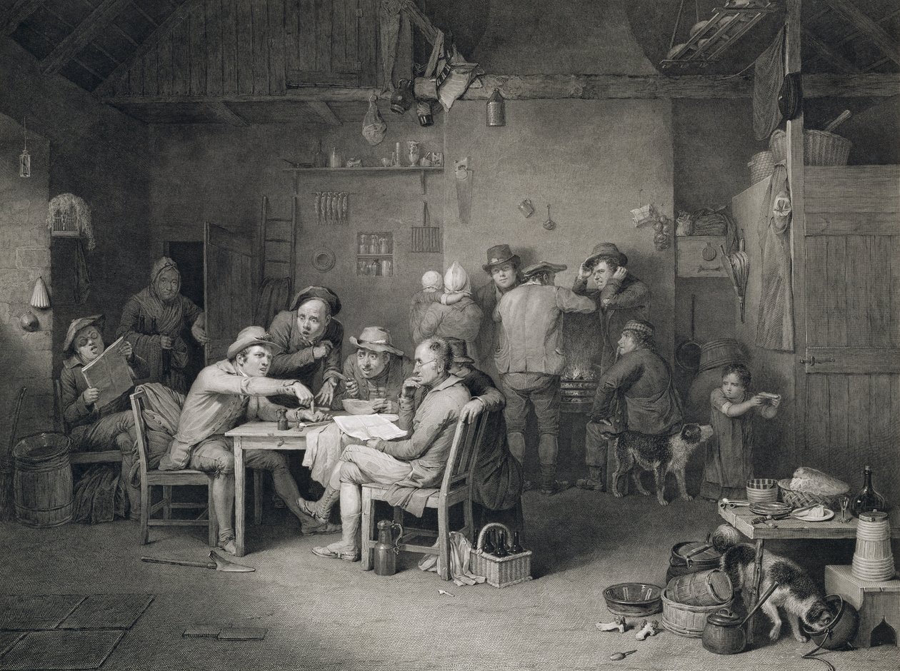 Les Politiciens du Village, gravé par Abraham Raimbach - David Wilkie