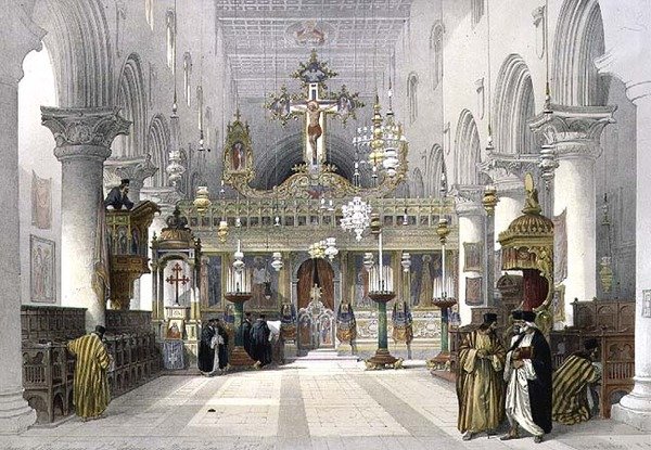 Chapelle du couvent de Sainte-Catherine sur le mont Sinaï, 21 février 1839, planche 112 du Volume III de 