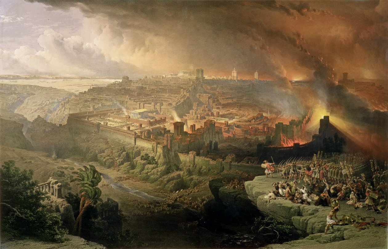 La Destruction de Jérusalem en 70 après J.-C., gravée par Louis Haghe - David (after) Roberts