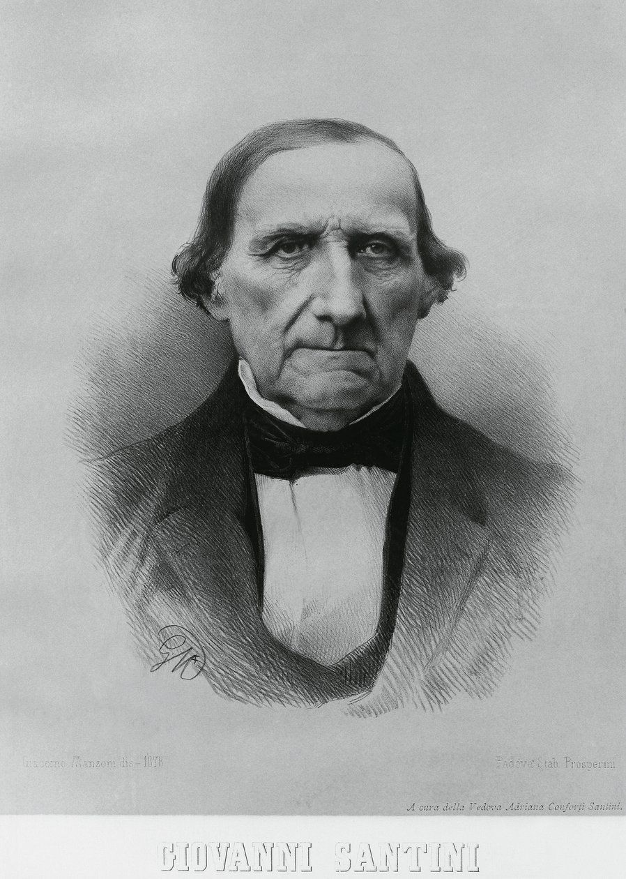 Portrait de Giovanni Santini (1787-1877), astronome, mathématicien et scientifique italien - John Ward Dunsmore