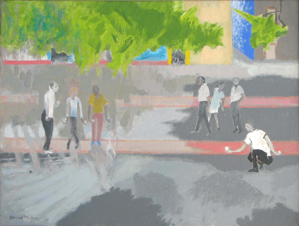 Jouer à la pétanque à St Jean, 2008 - David Alan Redpath Michie