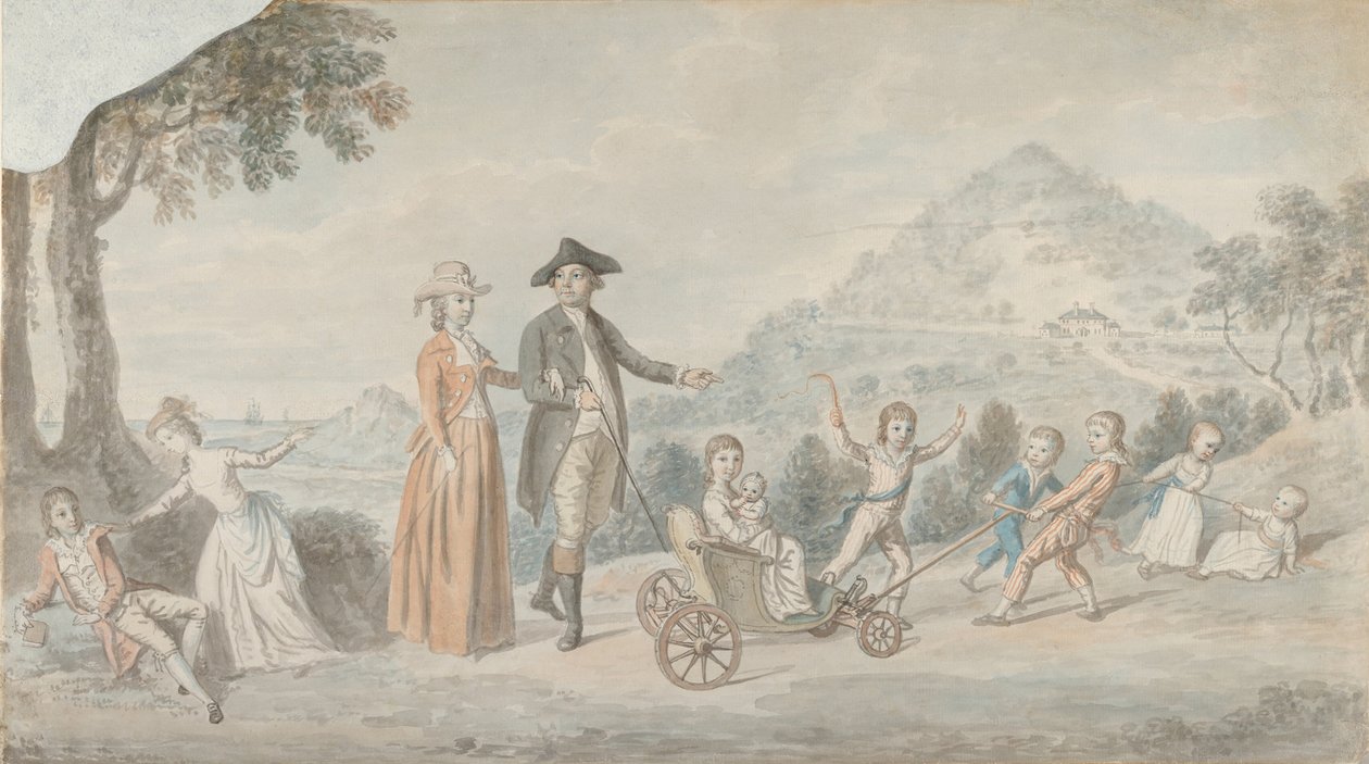 La famille de Sir James Hunter Blair, 1er baronnet 1741-1787, vers 1785 - David Allan