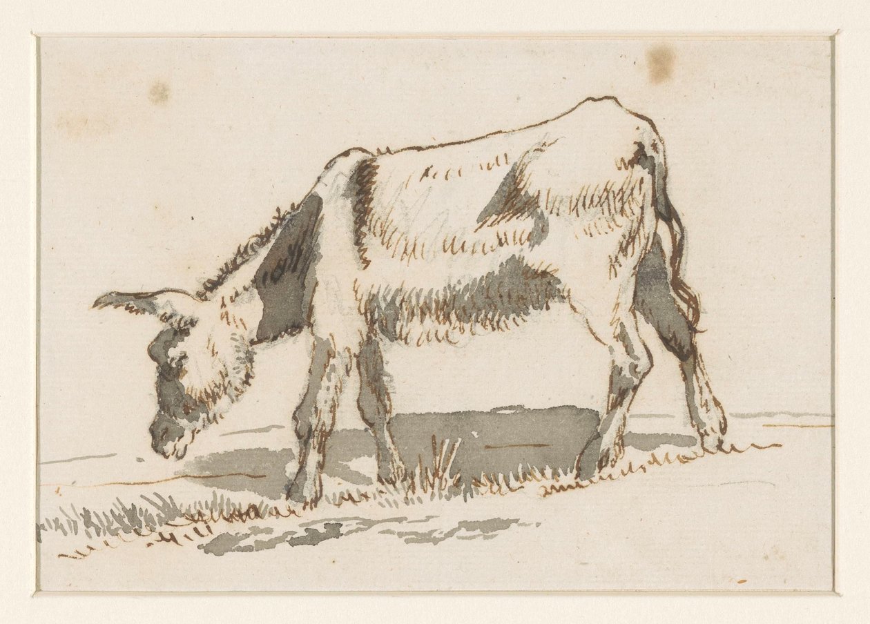 Âne broutant, de gauche - David Alphonse de Sandoz Rollin
