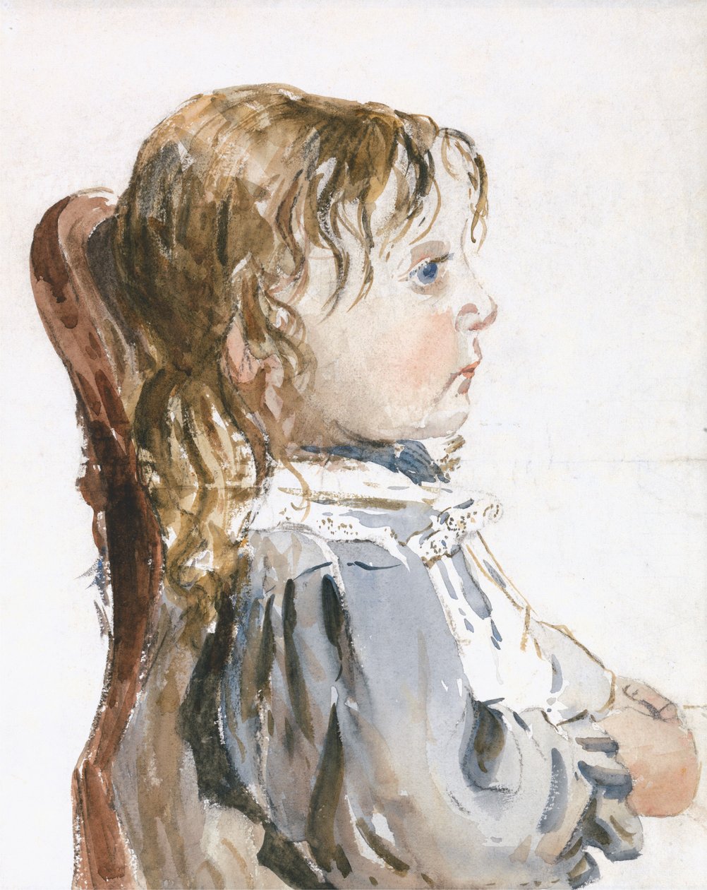 Une petite fille en tablier - David Cox