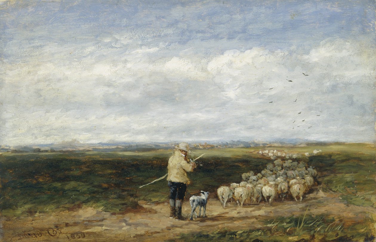 Le Berger, retour du troupeau - David Cox