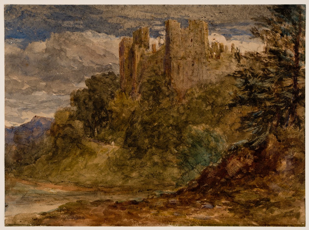Château de Ludlow, 19ème siècle - David Cox the elder