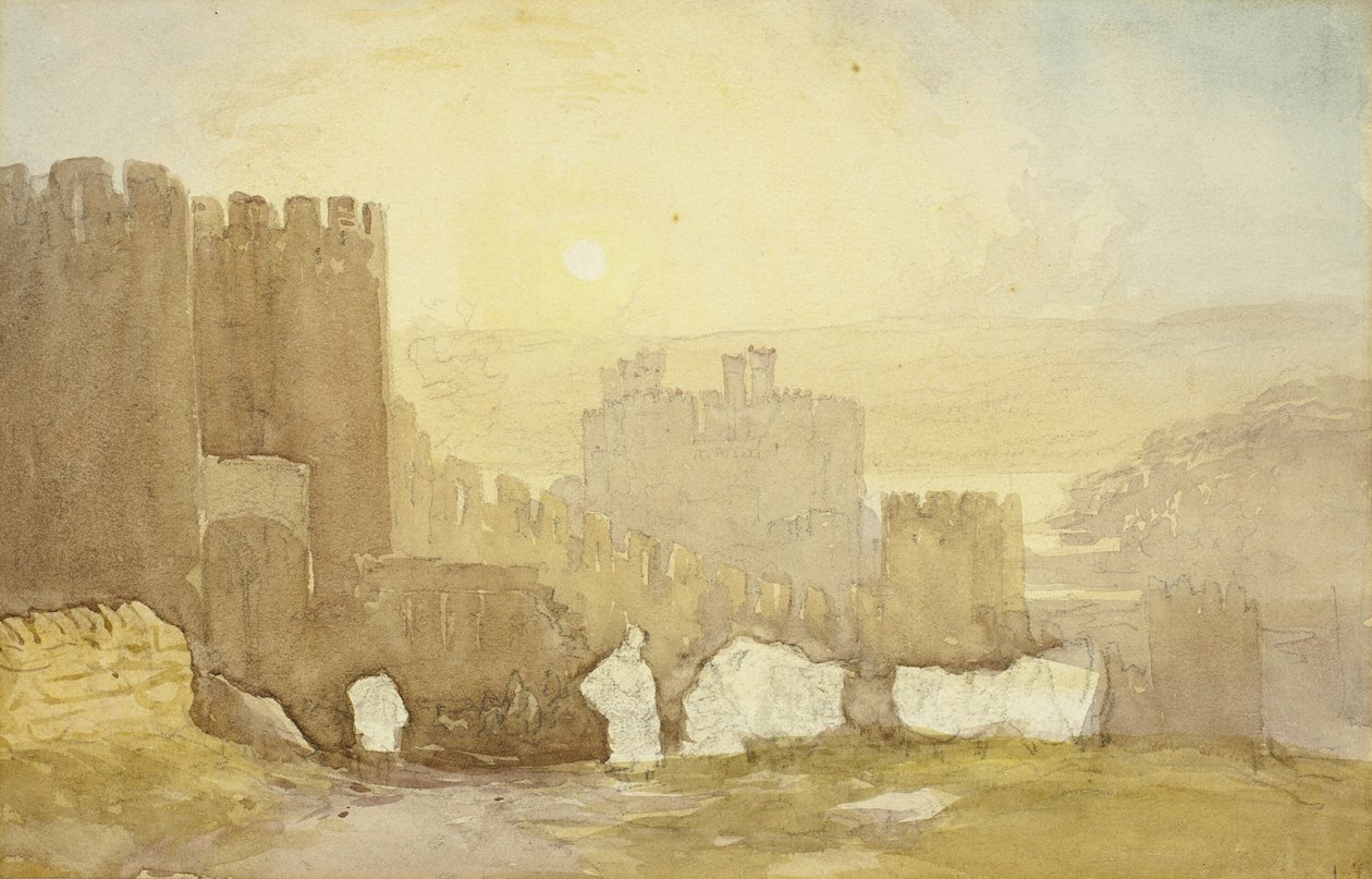 Lever de soleil, château de Conway - David Cox the elder
