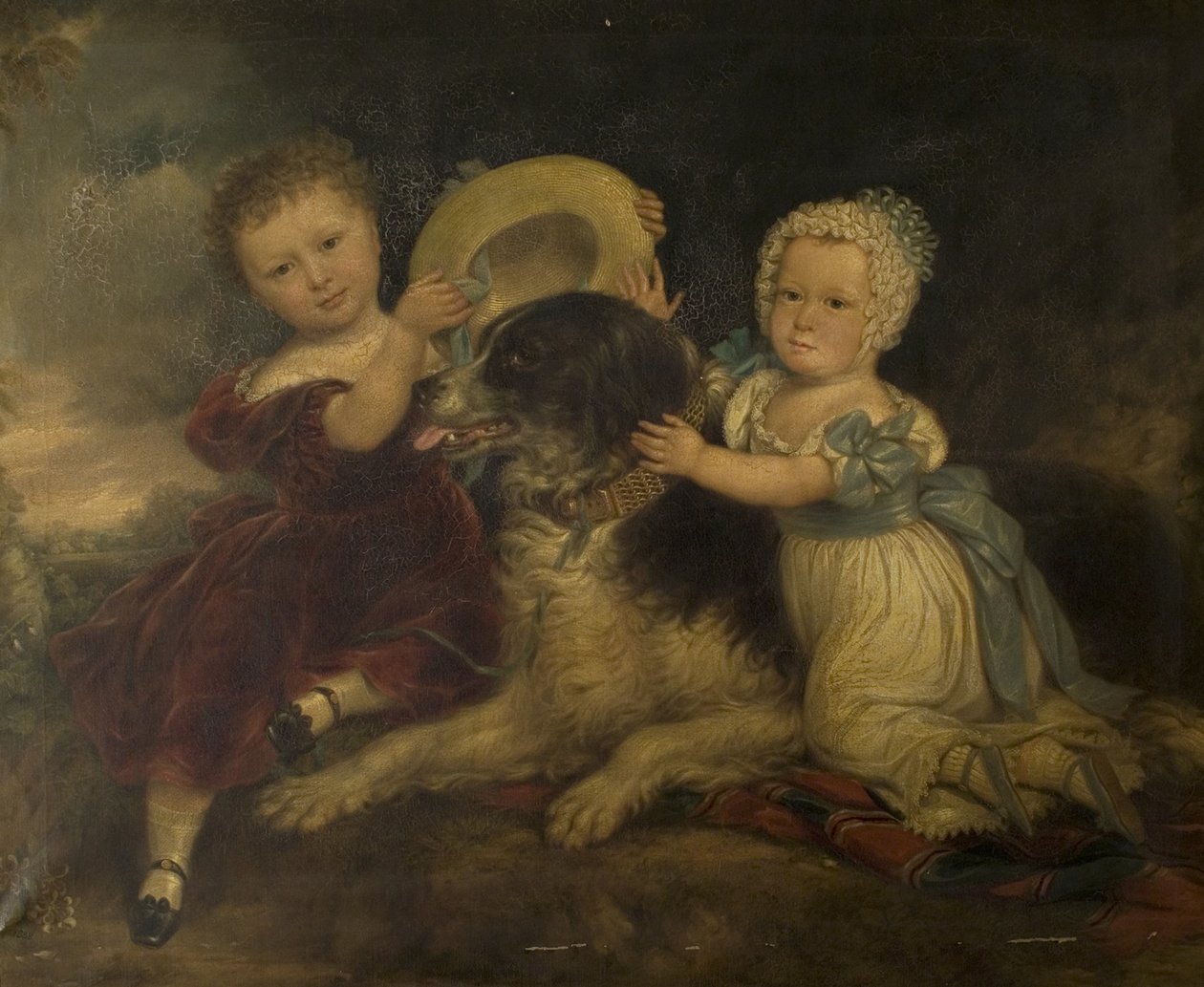Arthur et Frances Hood, les enfants de Sir Arthur Gregory de Styvechale Hall, et Nelson, 1838 - David Gee