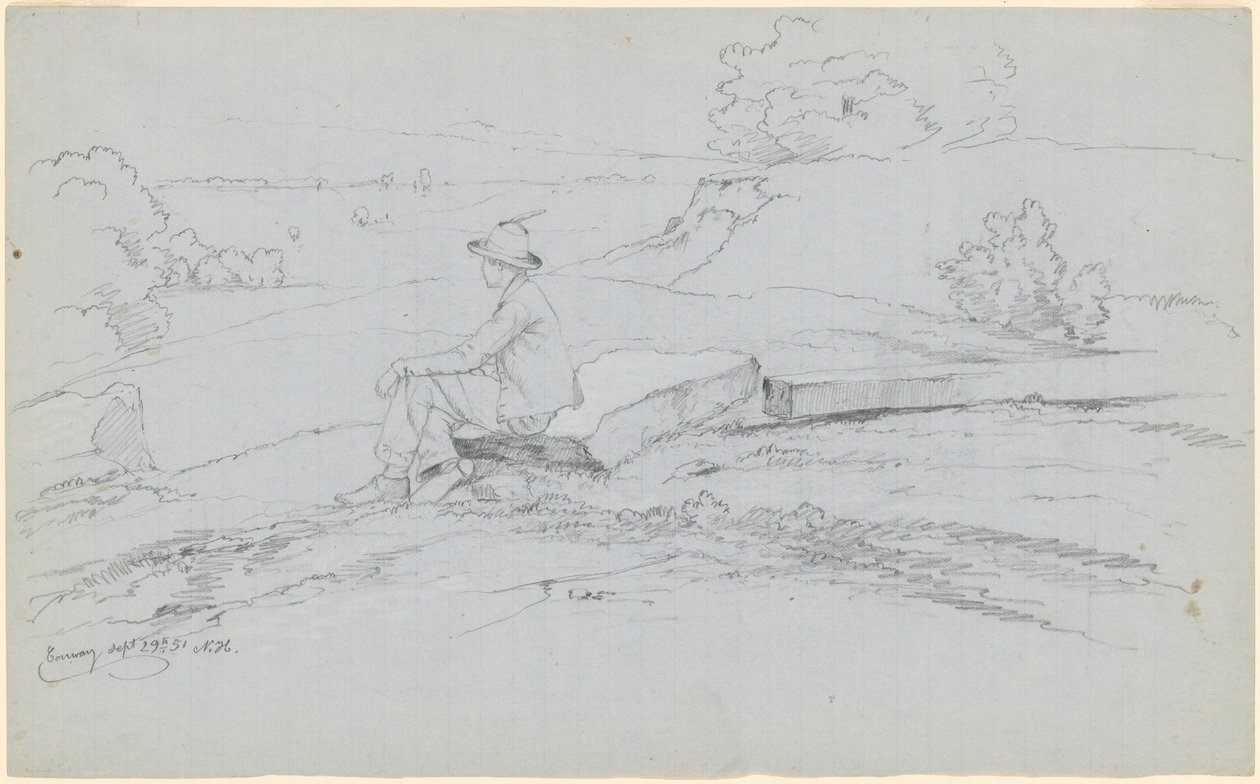 Étude pour "Montagnes Blanches de North Conway, New Hampshire" (recto) - David Johnson
