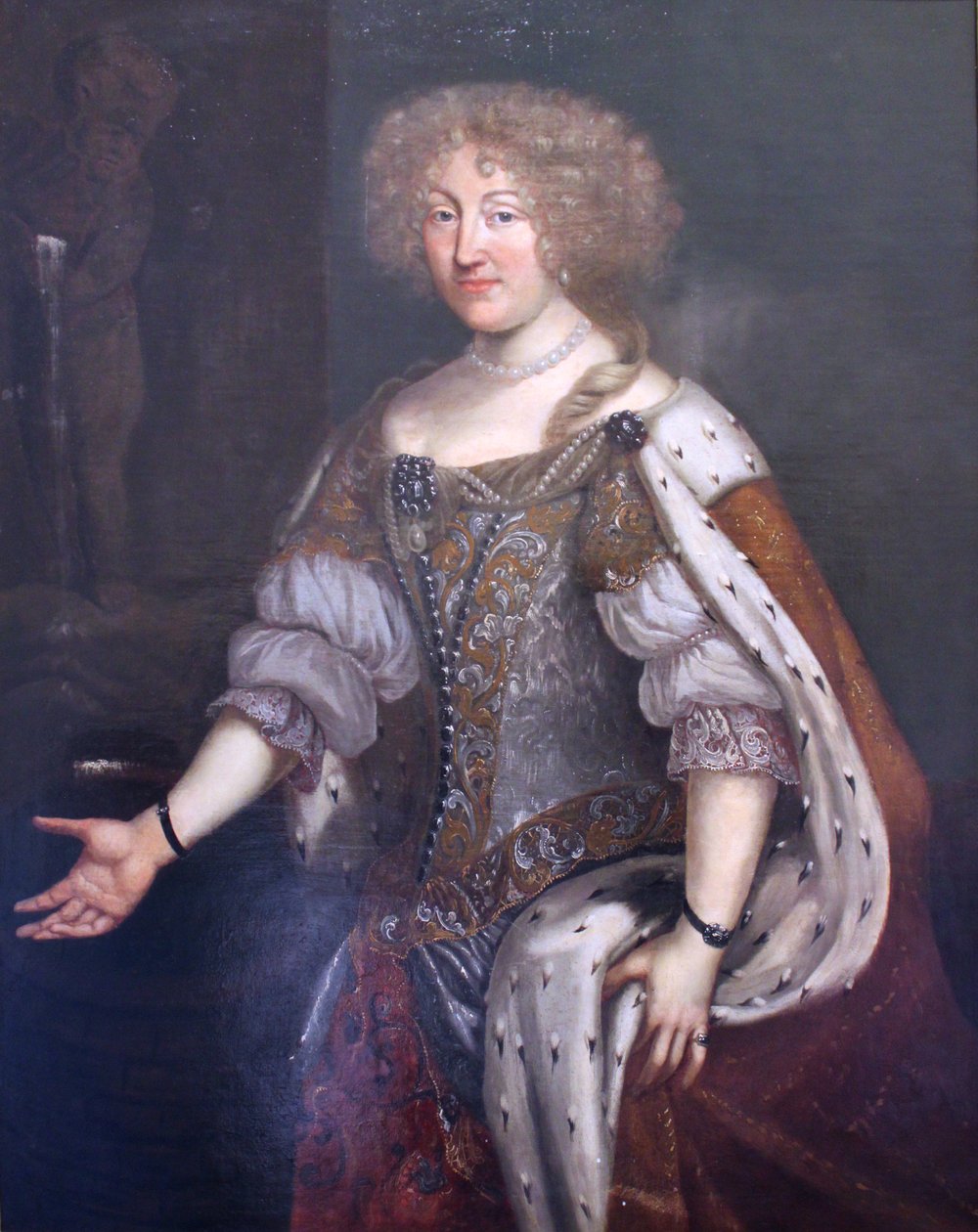 French : Duchesse Magdalena Sibylla von Württemberg en robe de gala Duchess Magdalena Sibylla of Württemberg in a gala dress - David Klöcker Ehrenstrahl