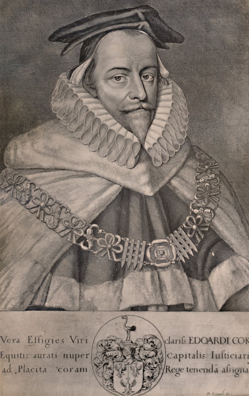 Sir Edward Coke, avocat, écrivain et homme politique anglais, vers 1666, 1894 - David Loggan