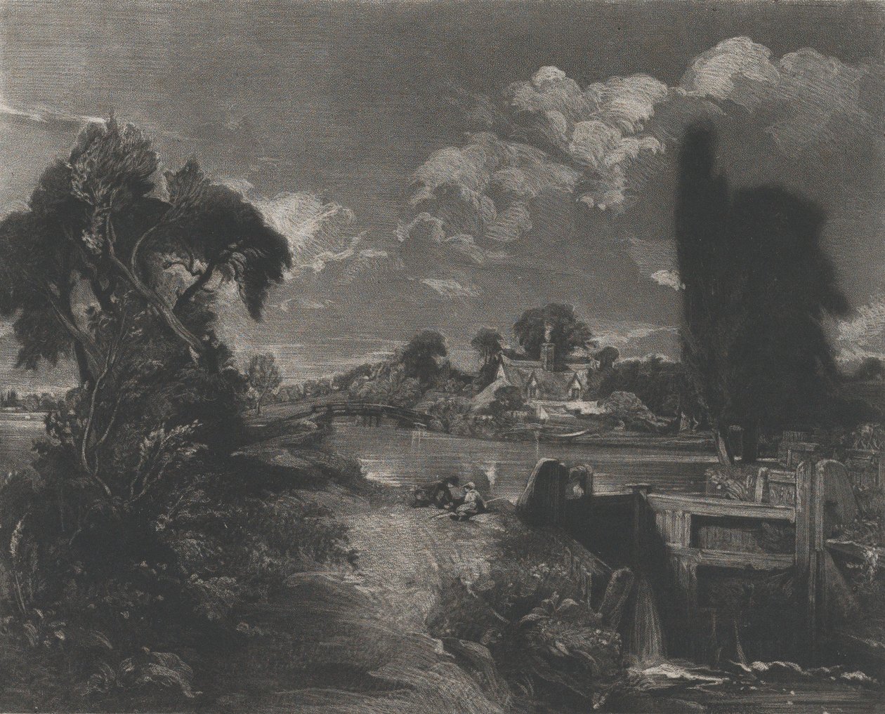 Écluse sur la Stour, 1830 - David Lucas