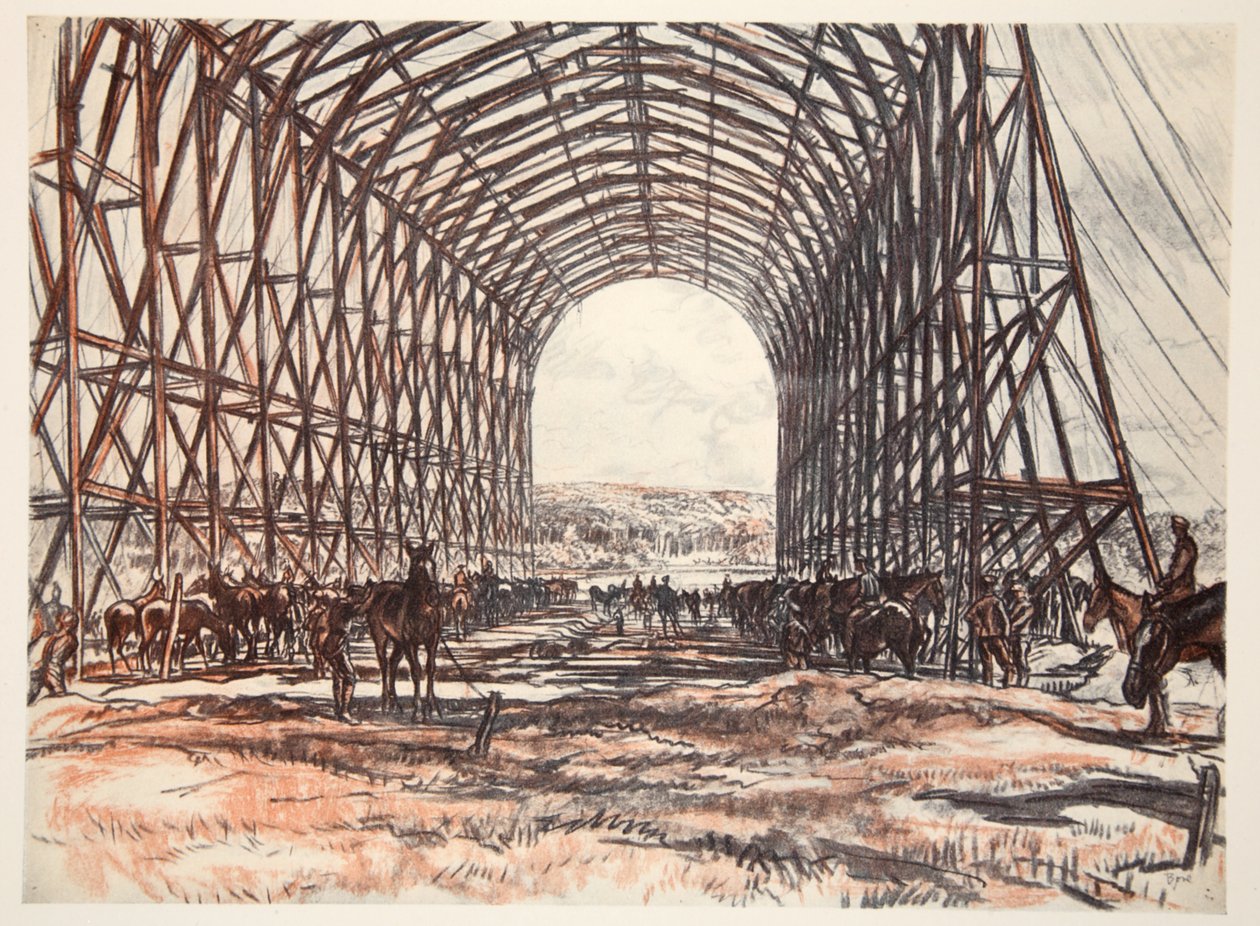 Une écurie sur le Front Occidental, illustration de 