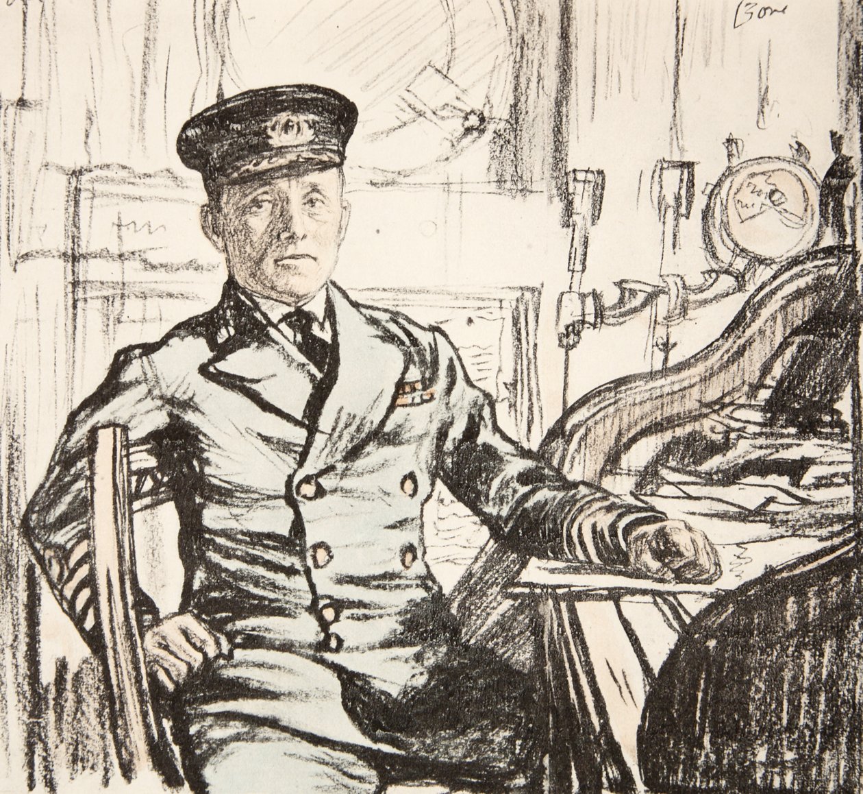 Capitaine Cyril Fuller RI Navy, illustration de 