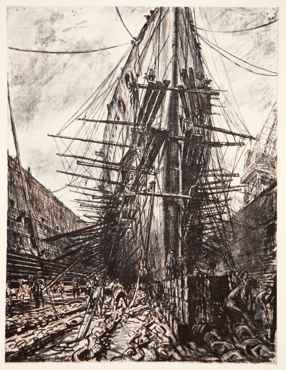HMS Lion en cale sèche, illustration de 