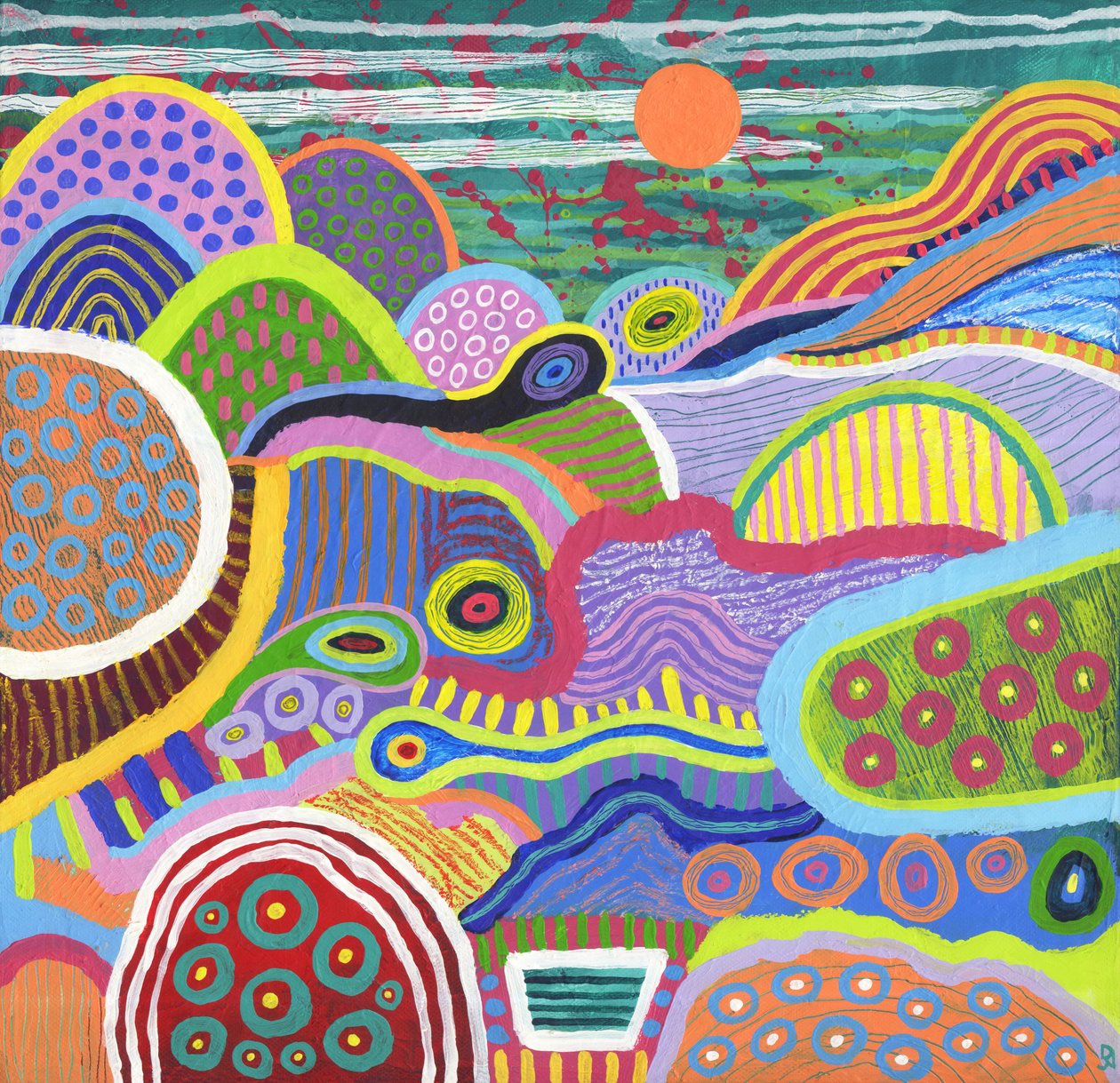 Vallée du monde flottant, 2021 (acrylique et pastel à l