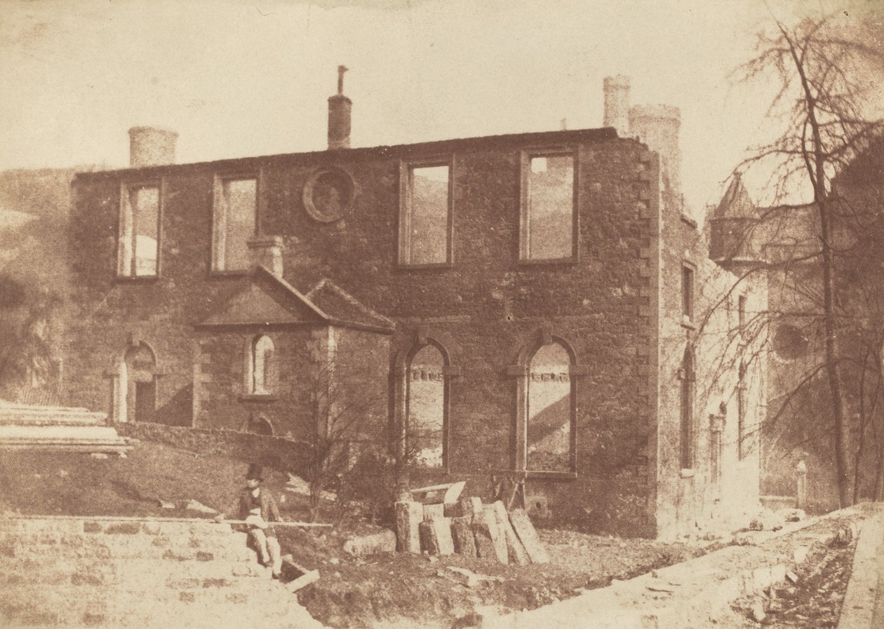 Chapelle Lady Glenorchy pendant la démolition, sur le site de la gare de Waverley - David Octavius Hill, Robert Adamson