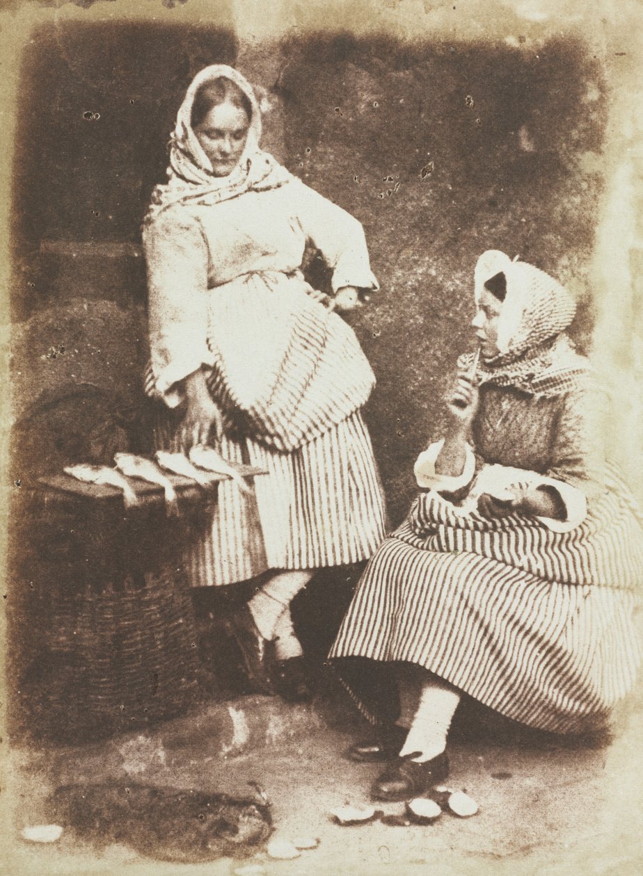 Poissonnières de Newhaven, Jeanie Wilson et Annie Linton, 1845 - David Octavius Hill