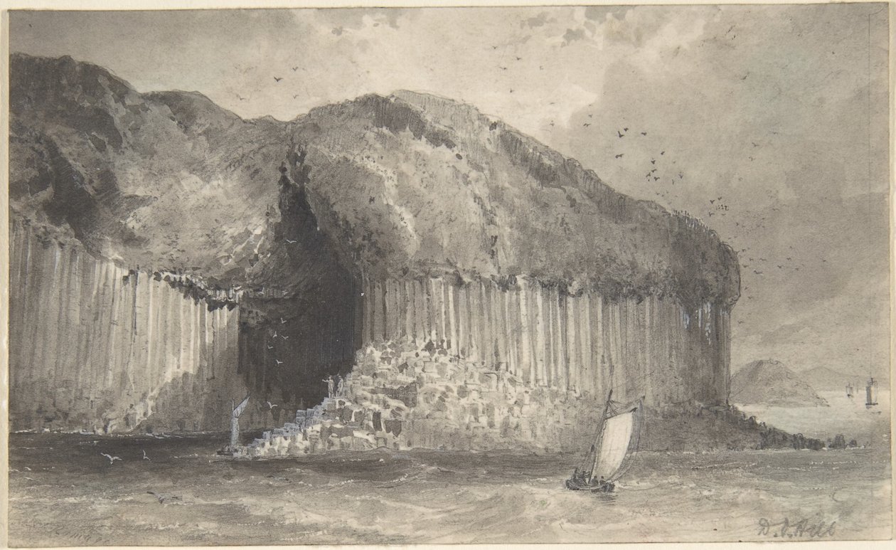 Vue de la grotte de Fingal - David Octavius Hill