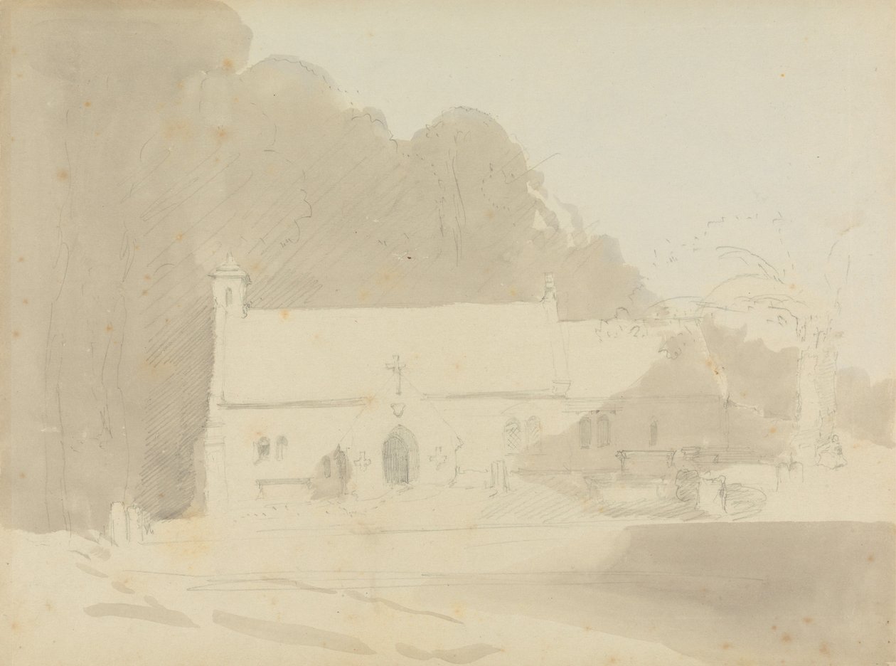 Une église de campagne - David Roberts
