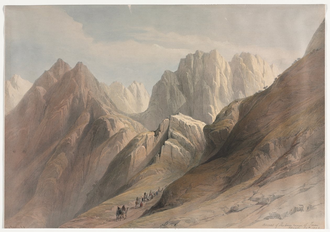 Ascension de la chaîne inférieure du Sinaï - David Roberts