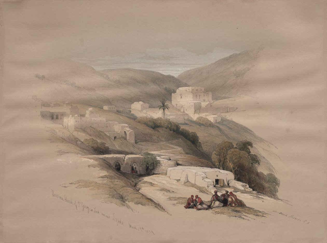Église chrétienne de Saint-Georges à Ludd, ancienne Lydda - David Roberts