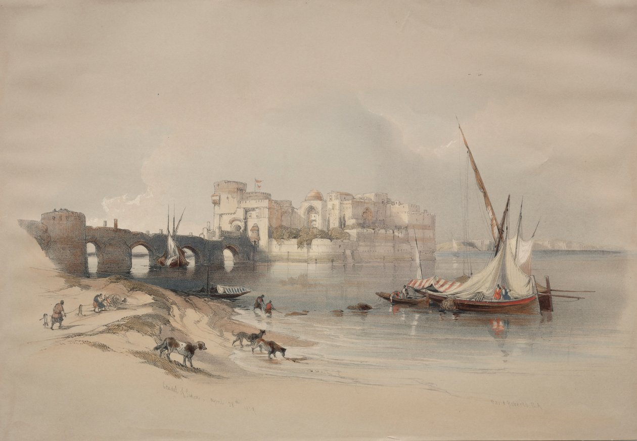 Citadelle de Sidon, 1839 - David Roberts