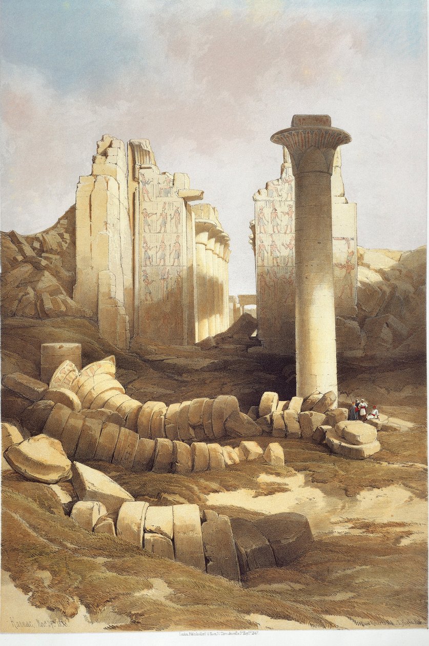Égypte, Salle hypostyle du Temple de Karnak - David Roberts