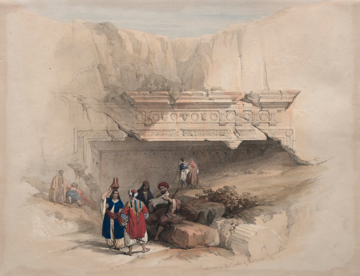 Entrée des Tombeaux des Rois, Jérusalem, 1839 - David Roberts