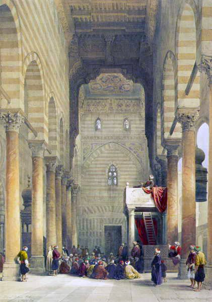 Intérieur de la mosquée des Metwalys - David Roberts