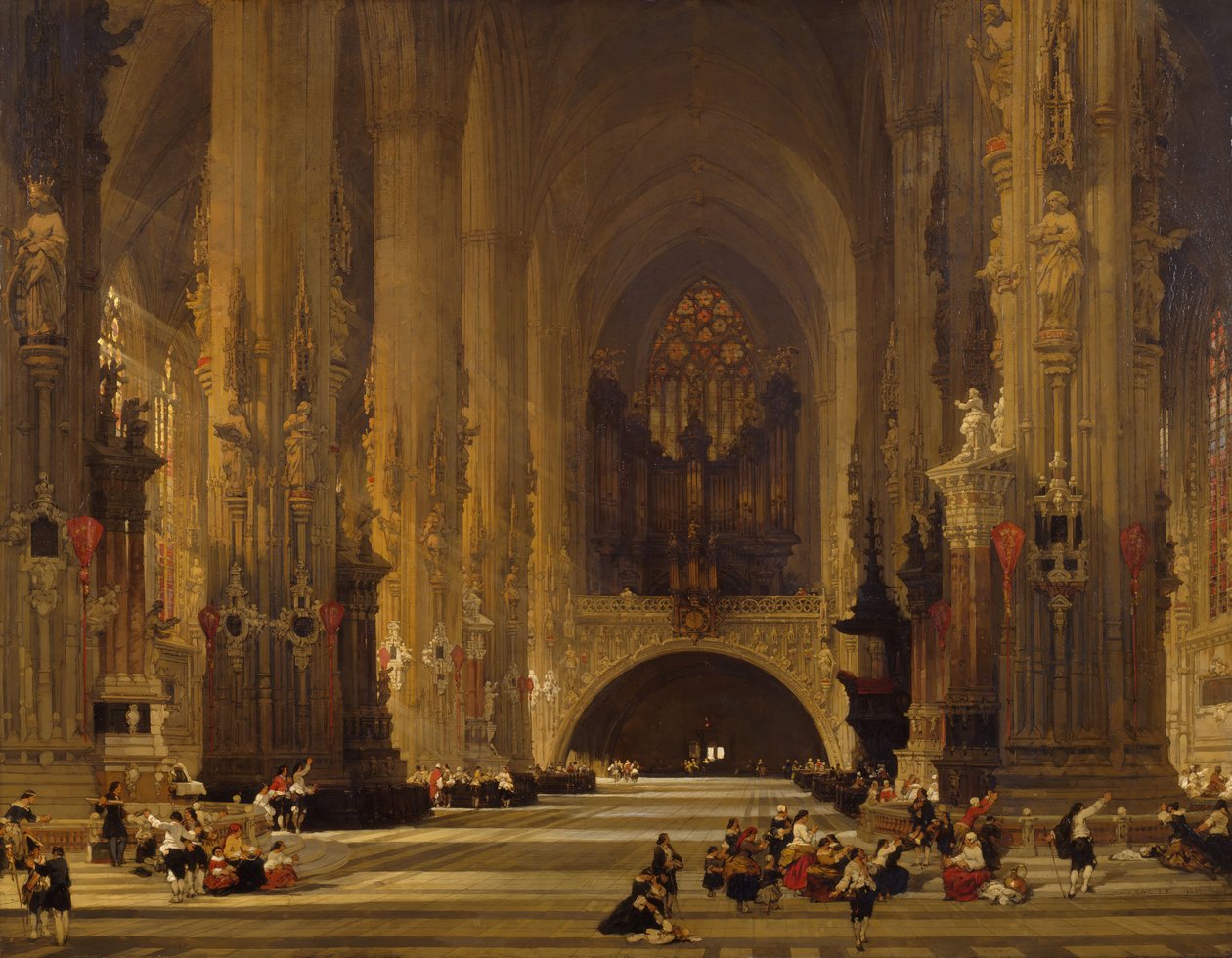 Intérieur de la cathédrale Saint-Étienne, Vienne, 1853 - David Roberts