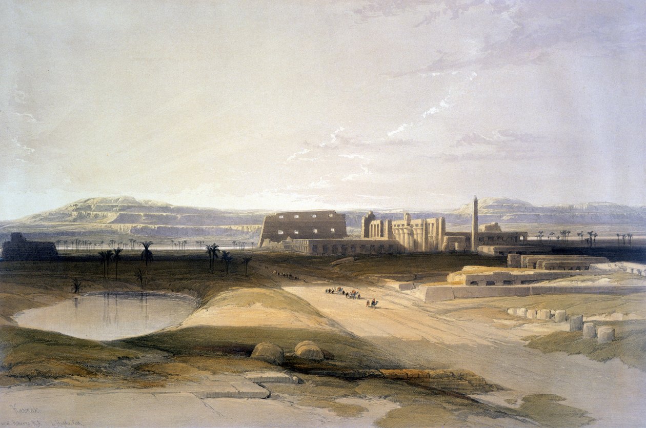 Karnak". Lithographie de 1856 d