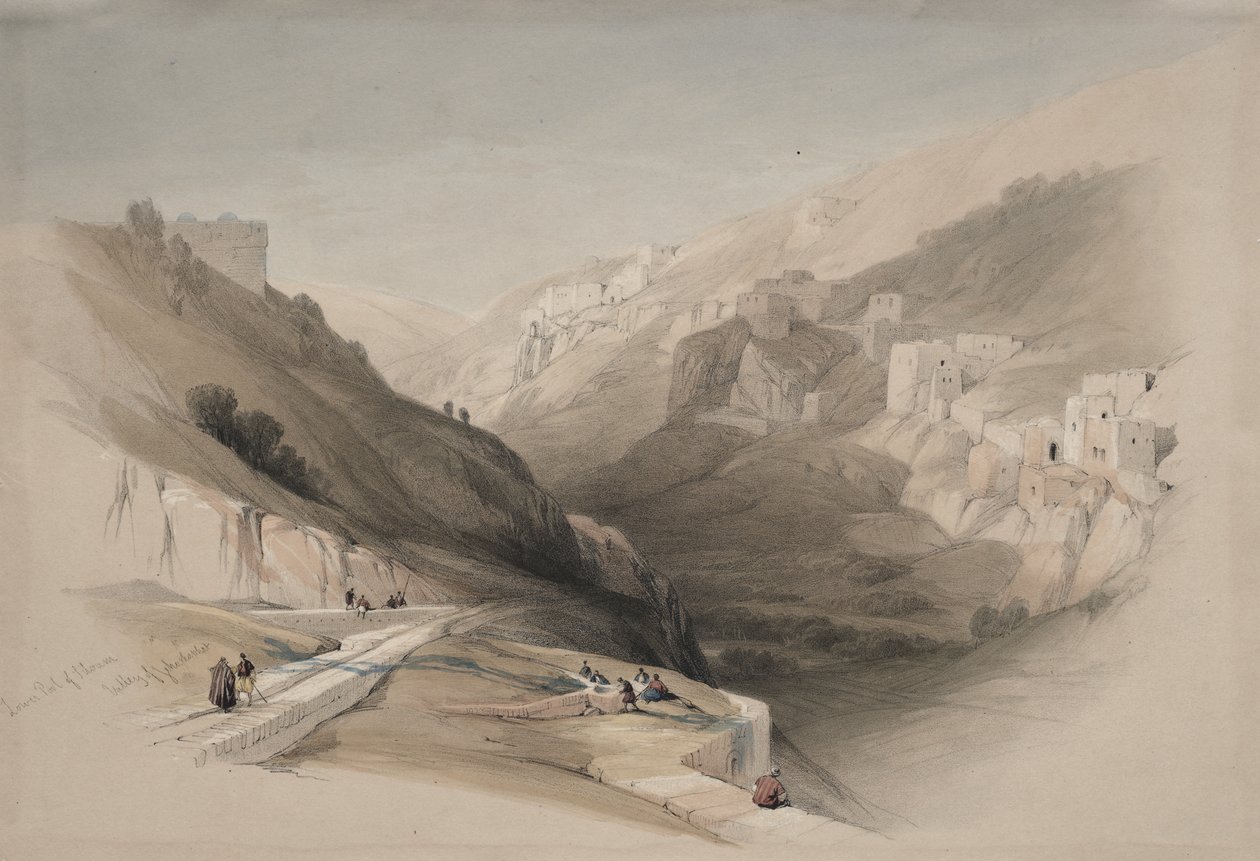Bassin inférieur de Siloé, vallée de Josaphat - David Roberts