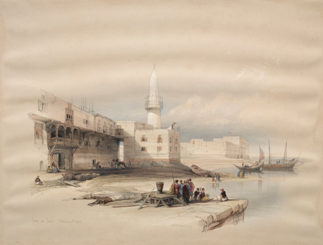 Quai à Suez, 1839 - David Roberts