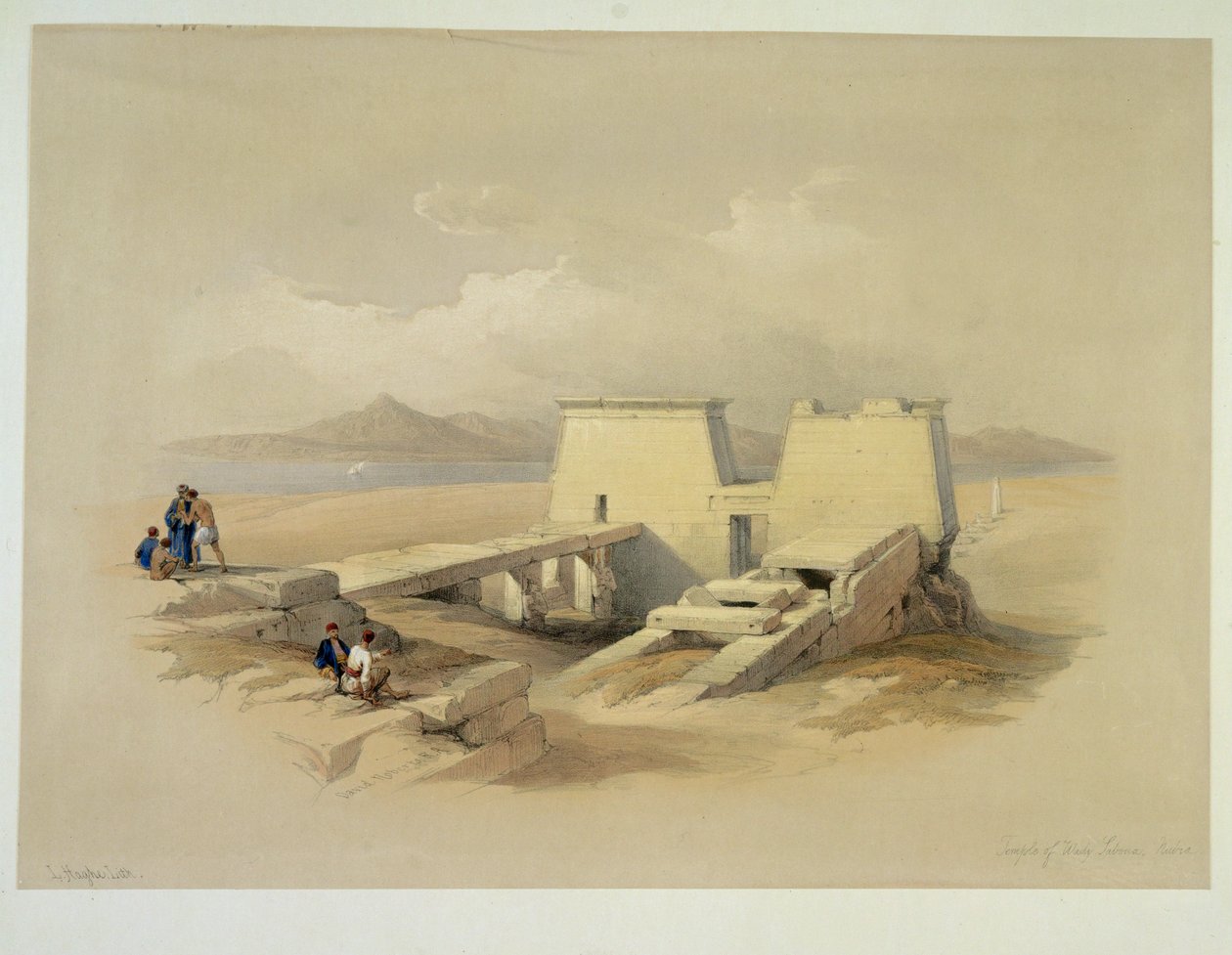Temple de Wadi Sabona, Nubie - David Roberts