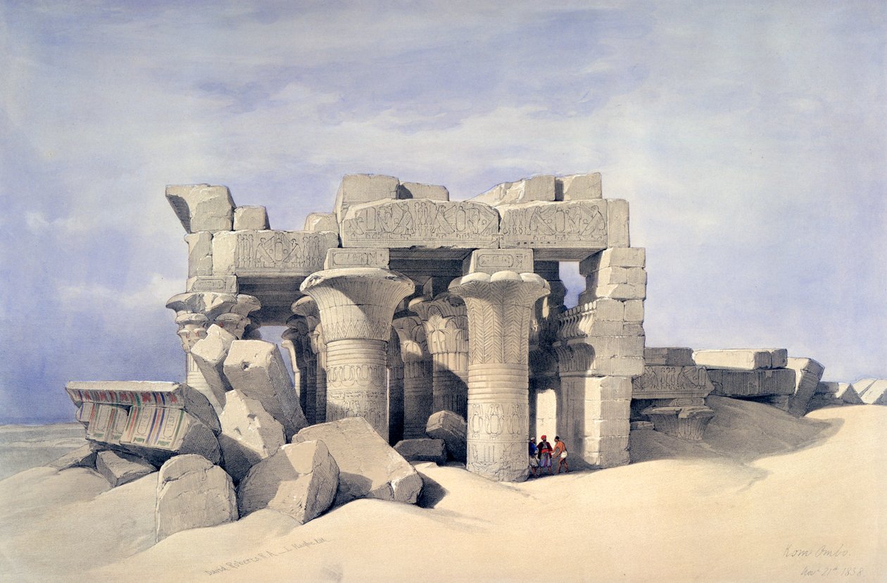 Temple de Sobek et Haroeris à Kom Ombo, XIXe siècle - David Roberts