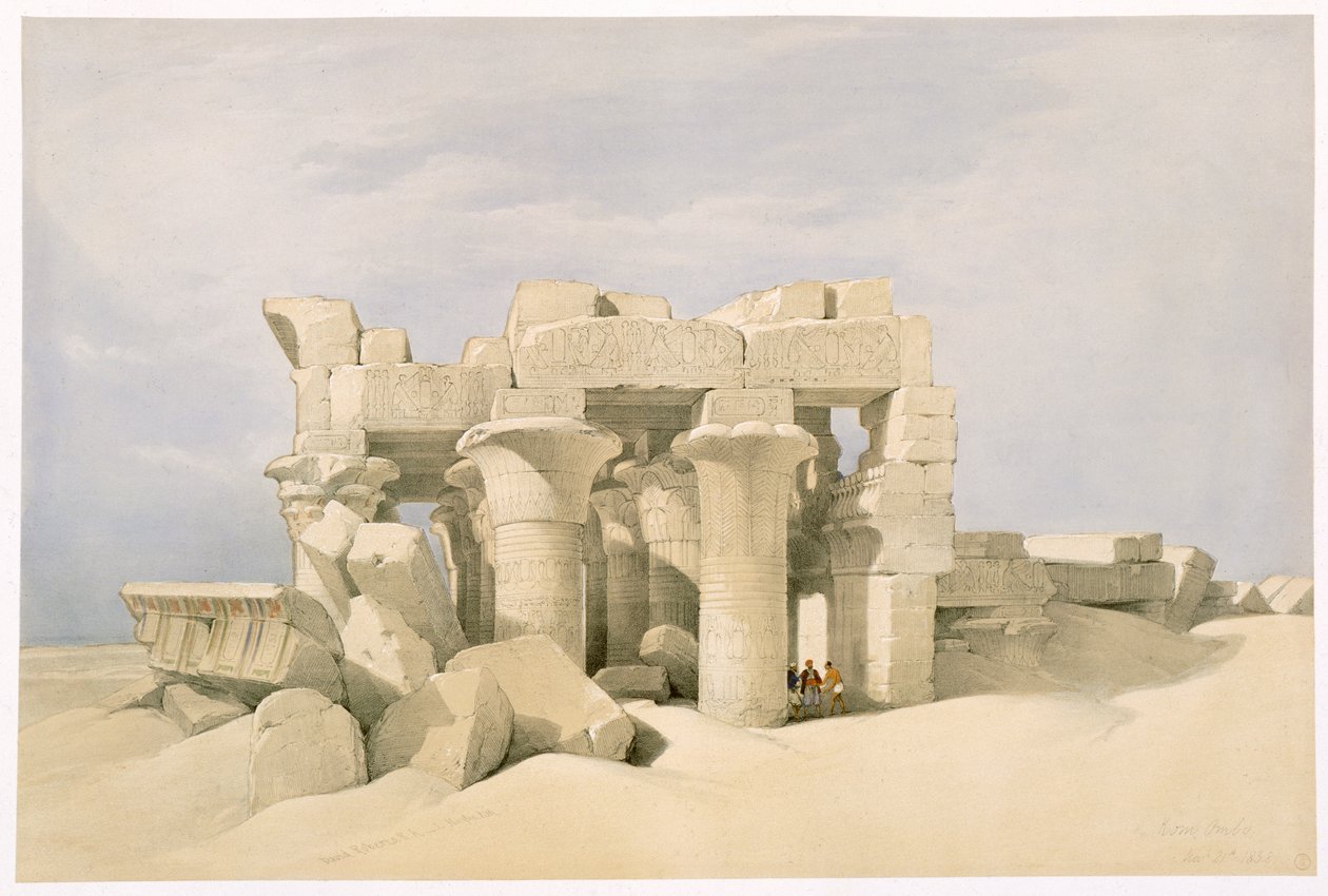 Temple de Sobek et Horus à Kom Ombo, Égypte, 19ème siècle - David Roberts